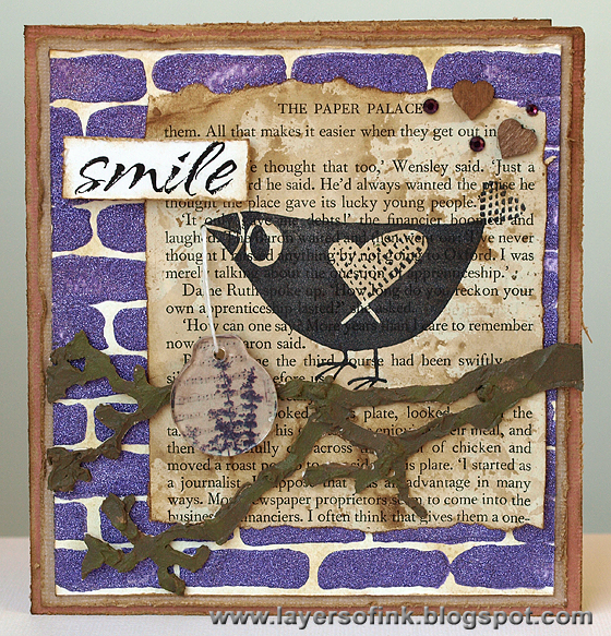 Carved Birds Card - Layers of ink Carved Birds Card - Layers of ink