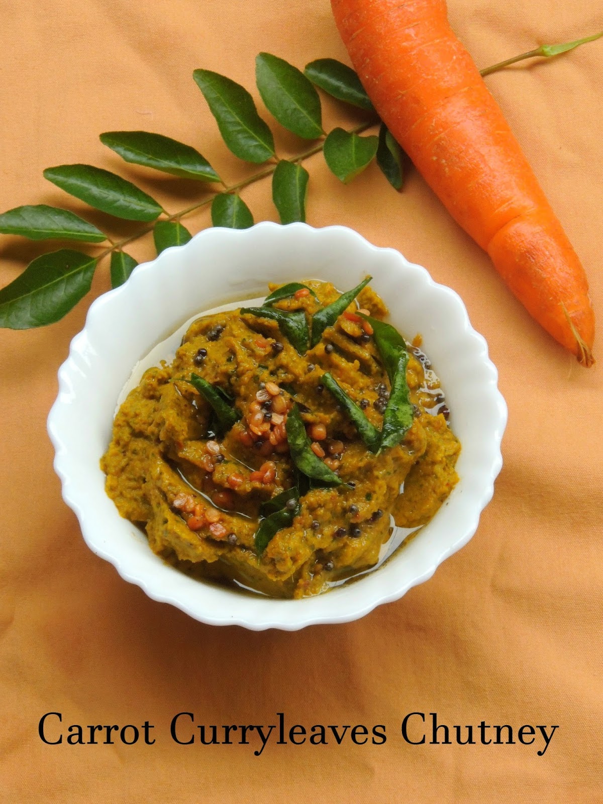 Priya's Versatile Recipes Carrot Curryleaves Chutney