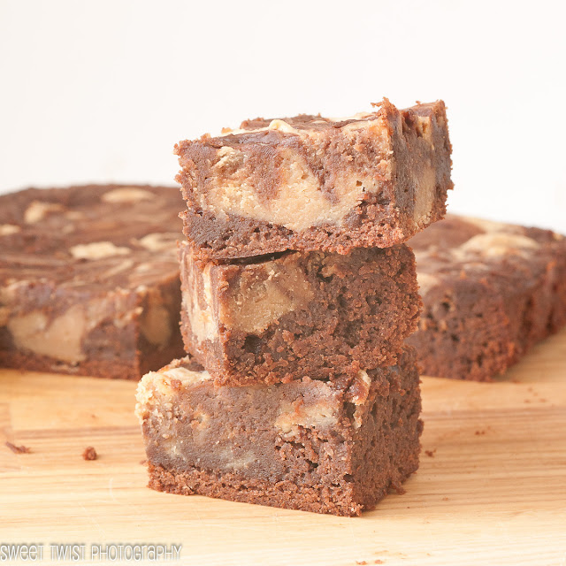 Sweet Twist of Blogging Peanut Butter Cream Cheese Swirl Brownies
