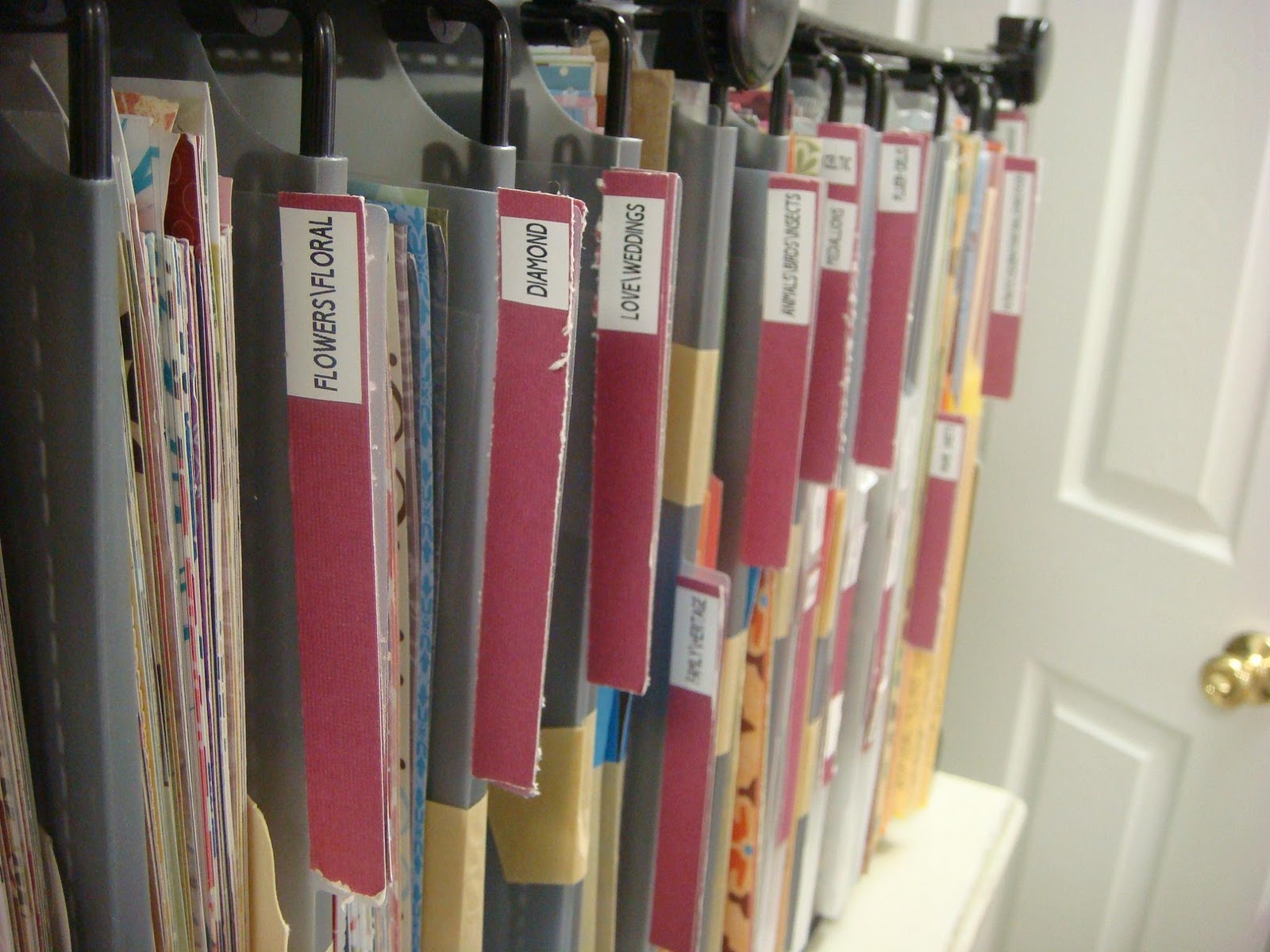 Carolyn's Creative Corner Craft Room Organization 2012Paper Storage