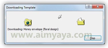 Proses download template amplop Gambar: Proses download template amplop