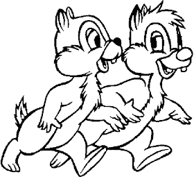 Yellow Coloring Pages Chip And Dale Coloring Page
