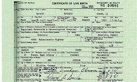 Birth Certificate Of Barack Obama