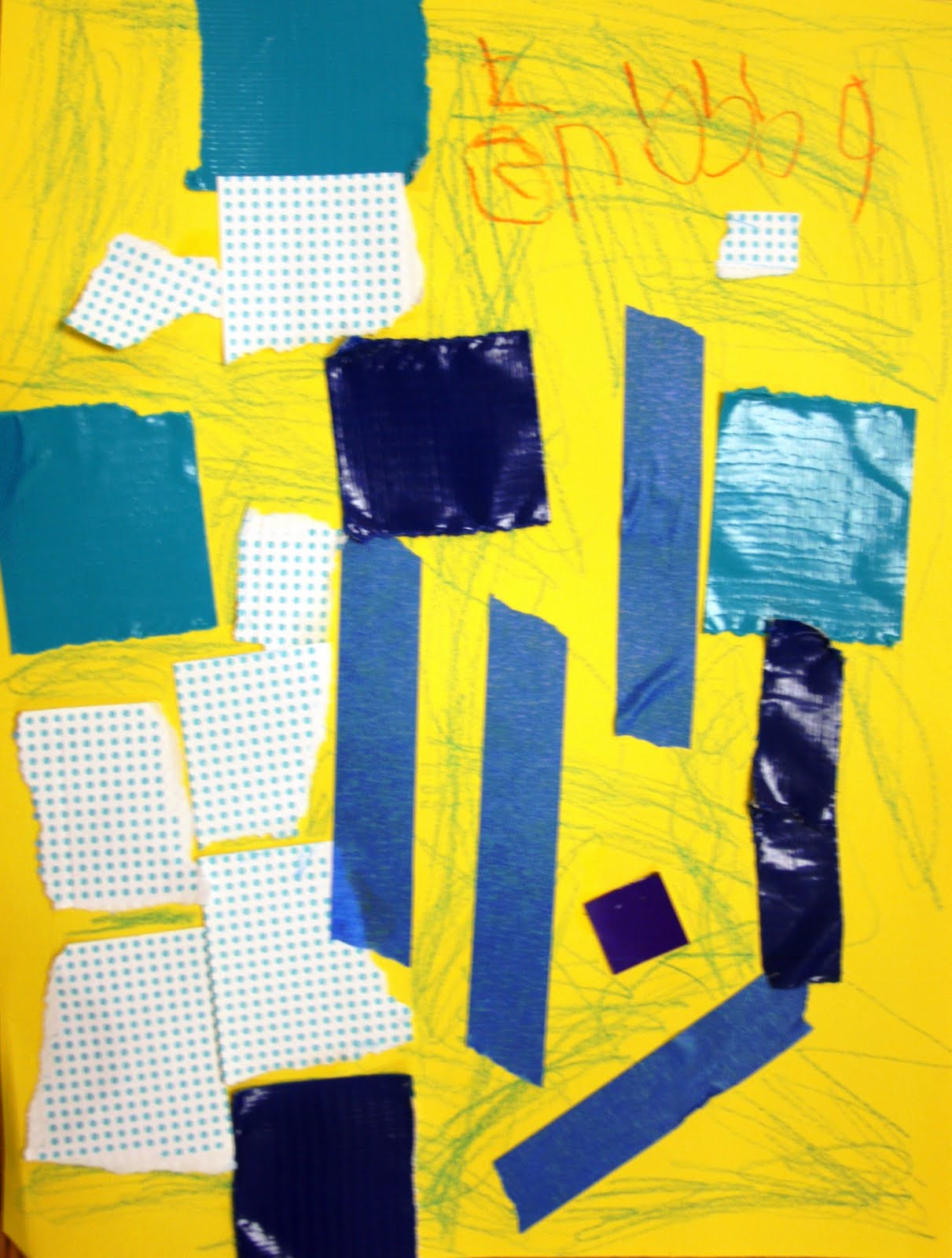 Briargrove Elementary Art Page Primary Color MixedMedia Exploration