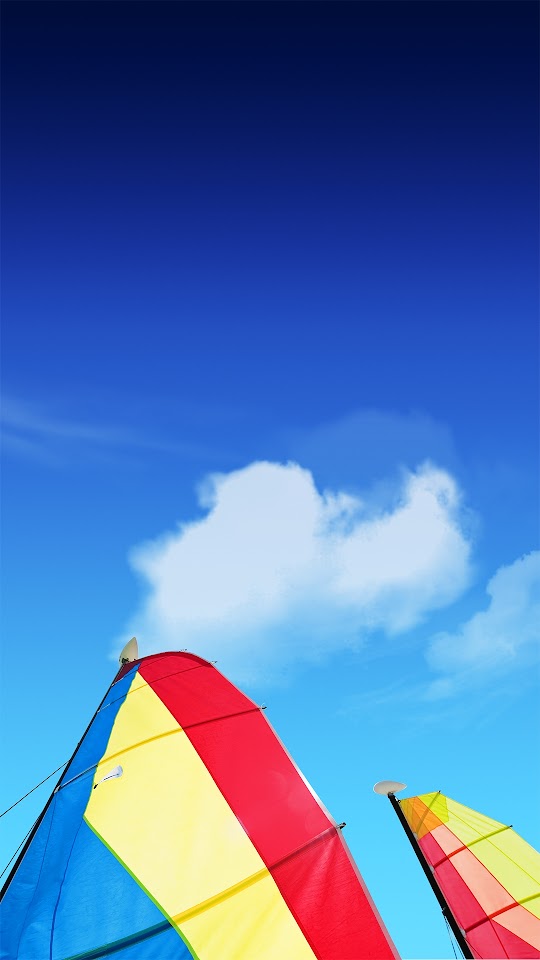 Lenovo Stock Blue Sky Colorful Boats  Android Best Wallpaper
