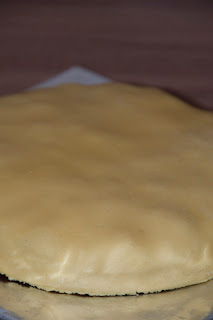 Marzipan covered Christmas cake