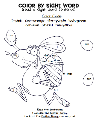 Easter Color by Sight Word Easter Color by Sight Word
