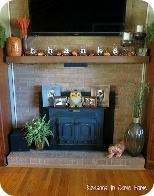 Fall Fireplace Decor