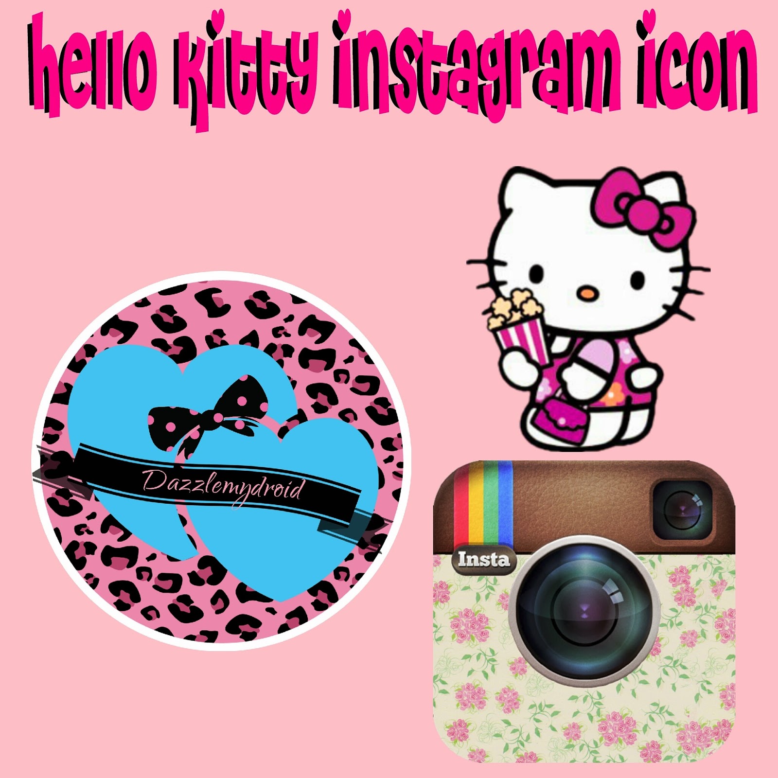 Dazzle My Droid Hello Kitty Instagram Status Bar Icon