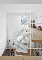 Hokkaido Vertical White House Design with More Loft and Platforms Hokkaido Vertical White House Design with More Loft and Platforms
