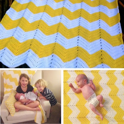 Chevron Baby Blanket Free Crochet Pattern
