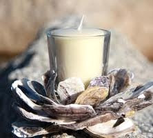 oyster shell votive holder