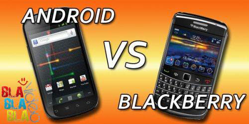 Gambar HP Android vs Blackberry Gambar HP Android vs Blackberry