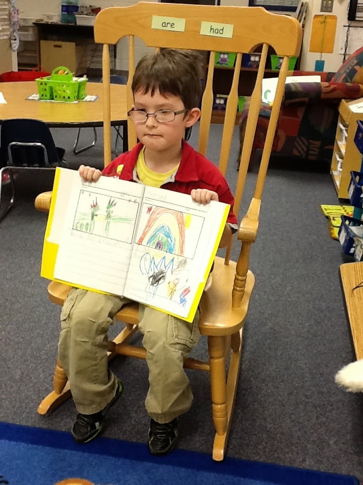 Mrs. Bayley's Kindergarten Kids Writing Author's Chair