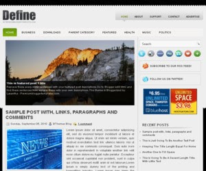Define Blogger Template