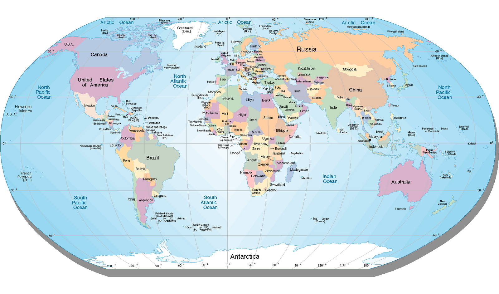 europe in the world map