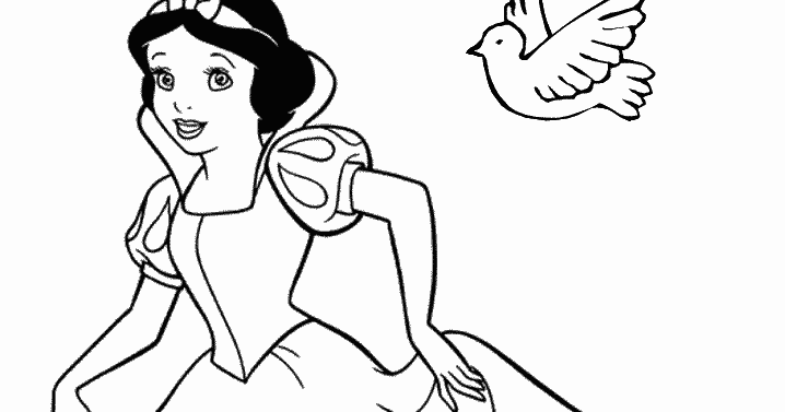 snow white coloring pages printable | FCP
