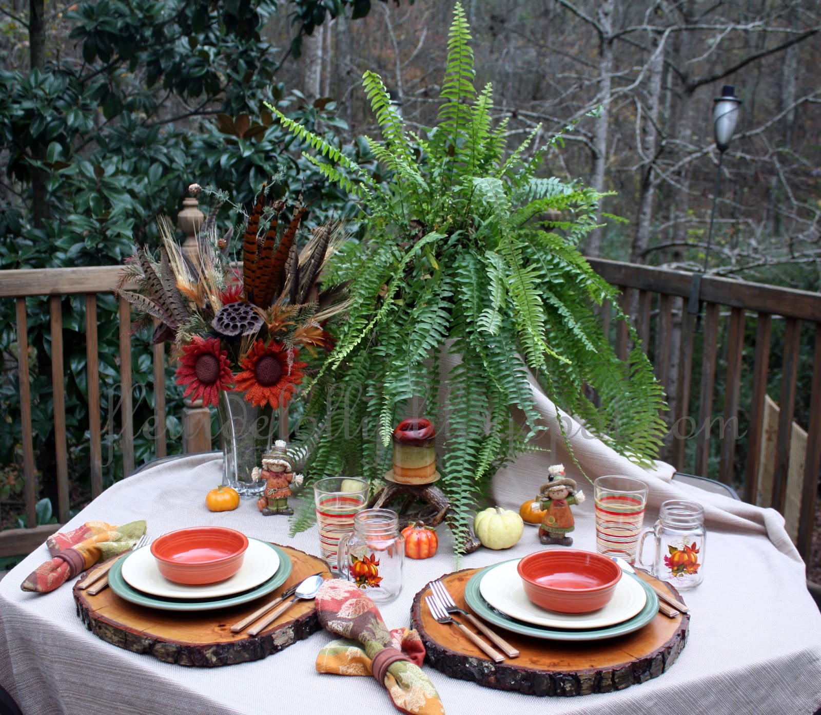 Fleur de Lolly Outdoor Autumn Brunch Table Setting