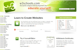 w3schools, create your website