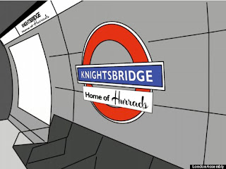 London Underground - Knightsbridge Home of harrods - Sponsorship