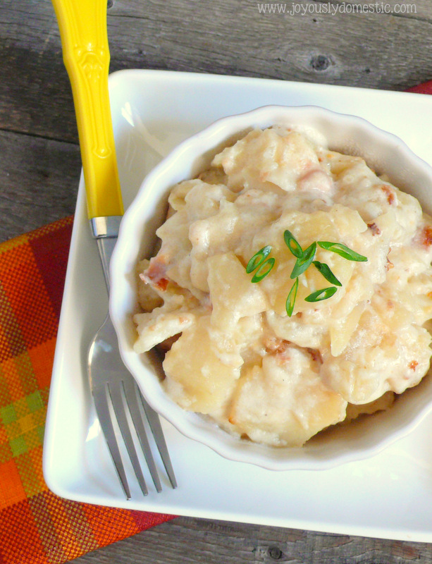 Joyously Domestic Bacon Drippings Scalloped Potatoes and Ham