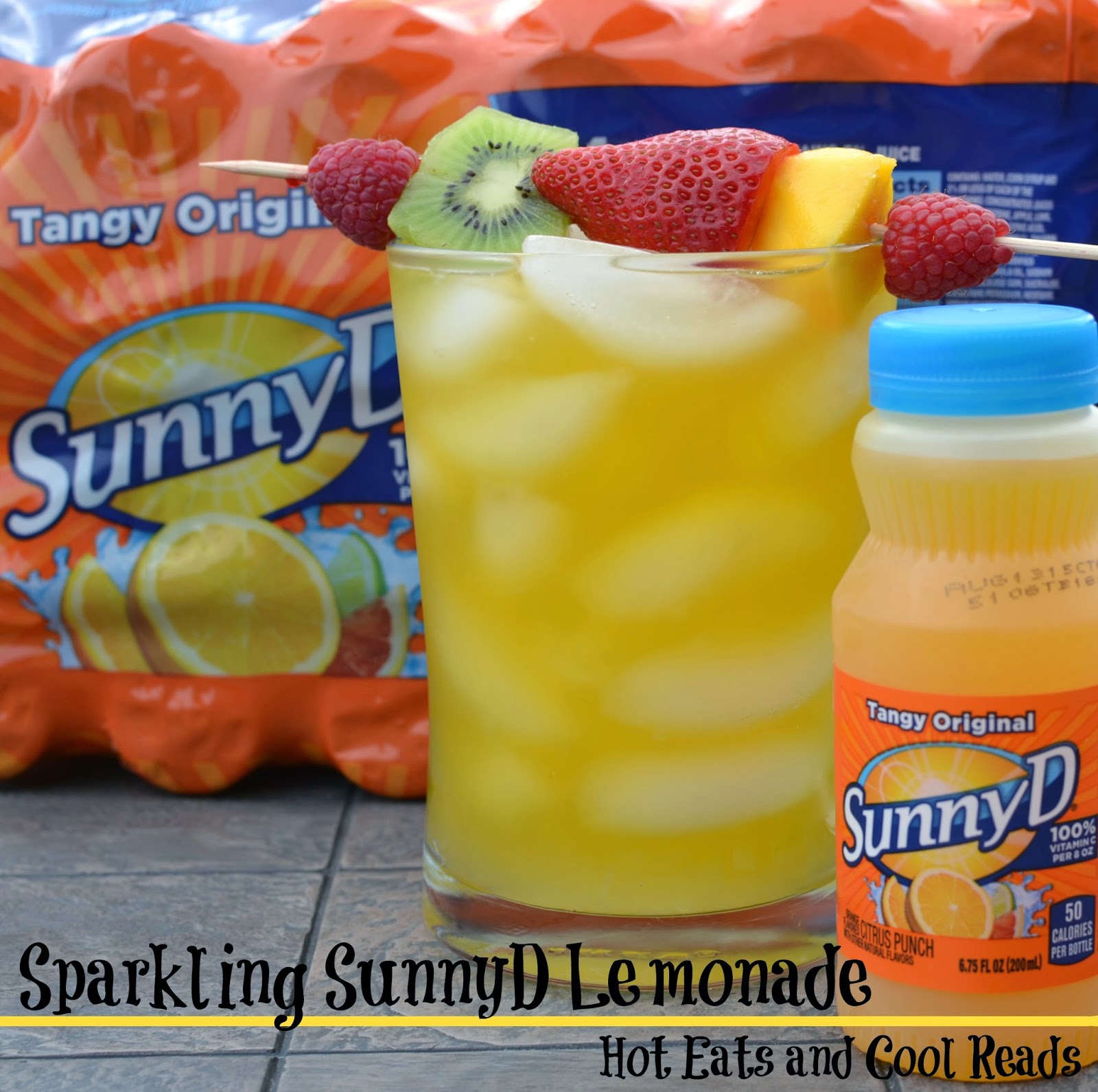 Hot Eats and Cool Reads Sparkling SunnyD Lemonade with Fresh Fruit