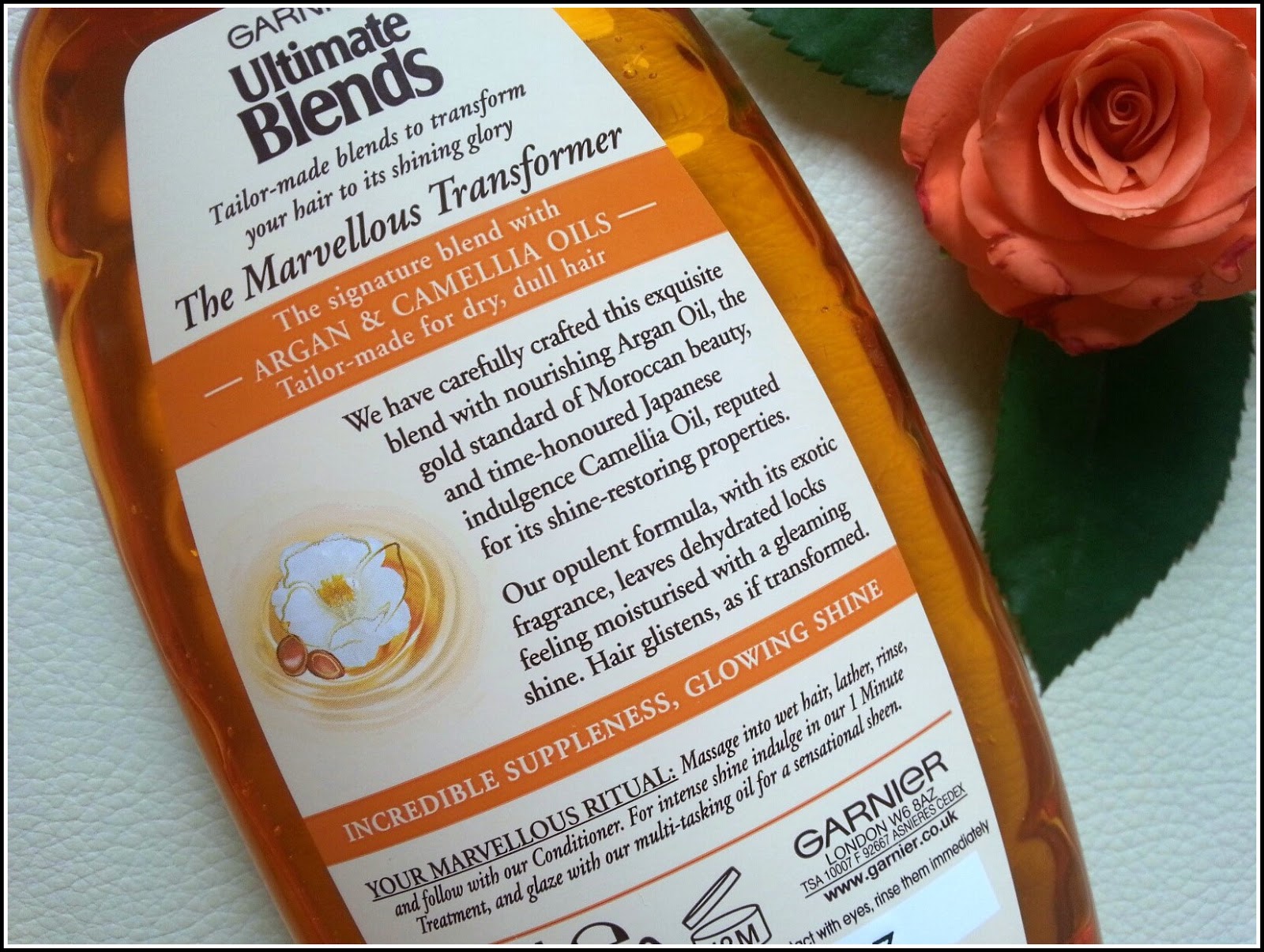 Garnier Ultimate Blends 'The Marvellous Transformer' shampoo and