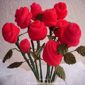 http://cardsandschoolprojects.blogspot.in/2011/04/sponge-roses-bouquet.html