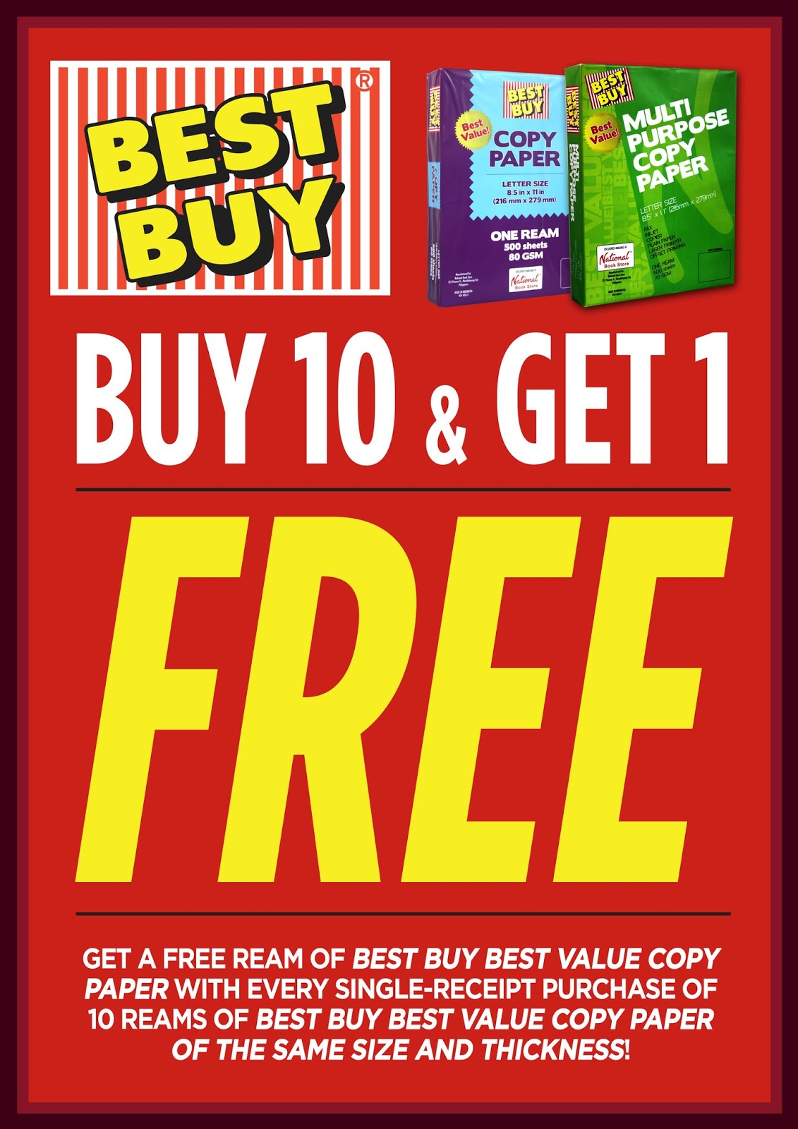 Buy 10 & Get 1 Free from National Book Store Promos & Event PH
