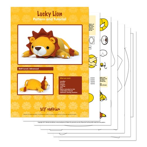 lion stuffed animal pattern