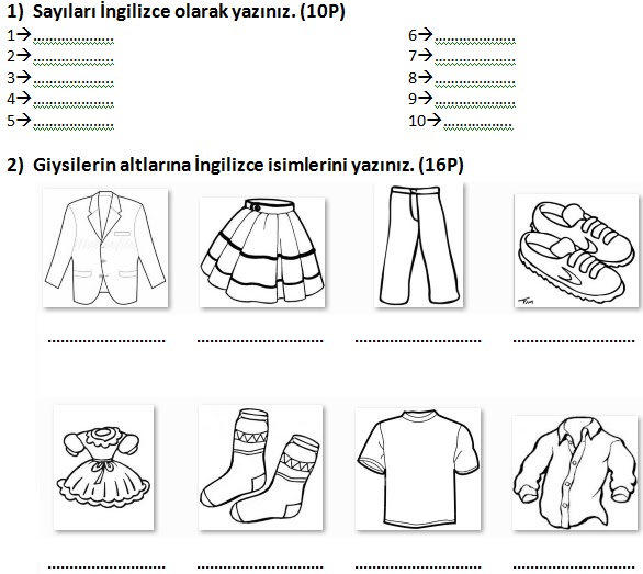 4. Sınıf İngilizce 2. Dönem 1. Yazılı Soruları 2012 2013 - Ders ve