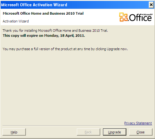 Product Activation Wizard Microsoft Office 2010 - organizerarchives