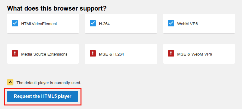 enabling html5 player for youtube in mozilla firefox