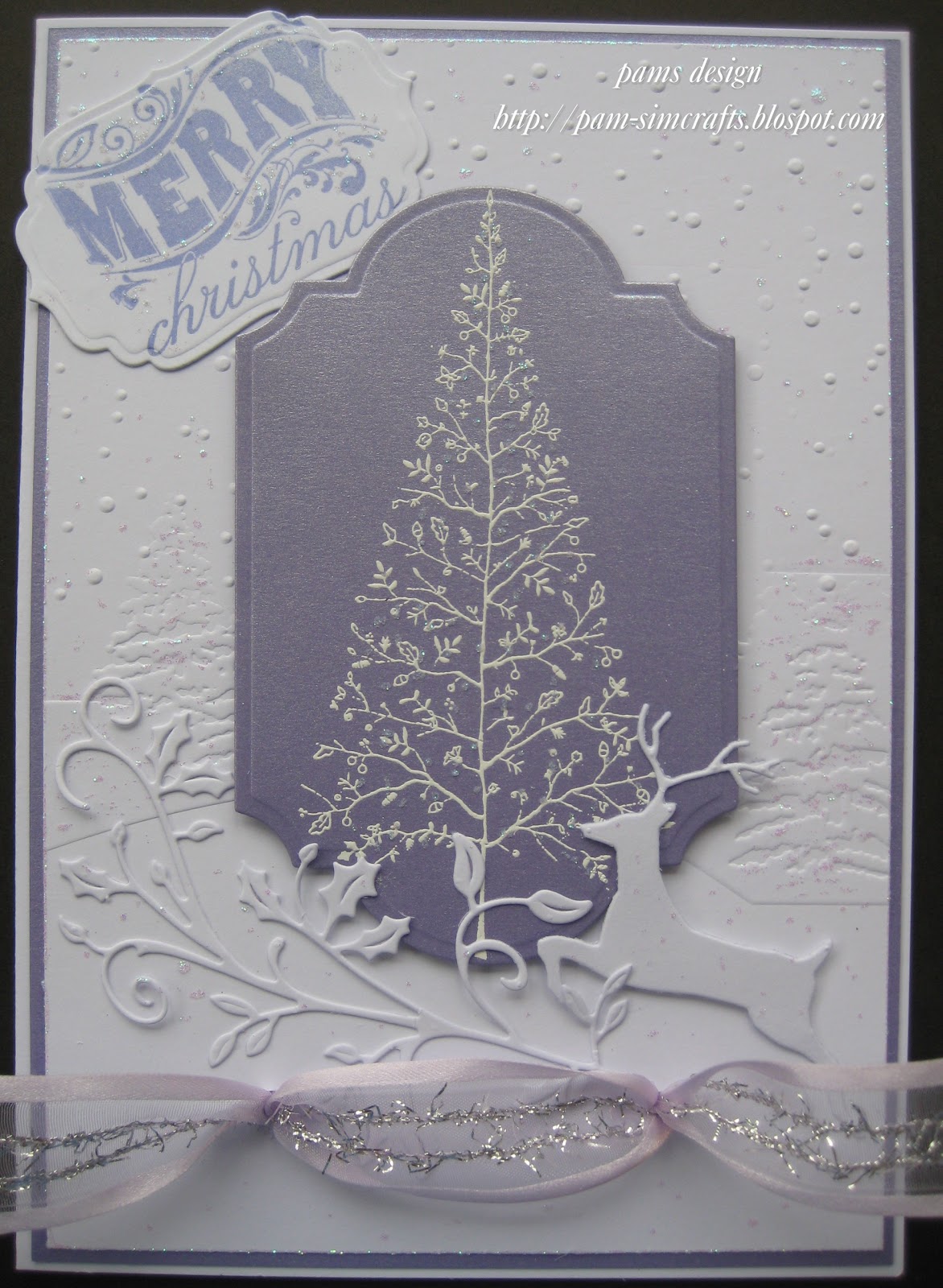 pamscrafts Memory Box New Woodland christmas Tree stamp