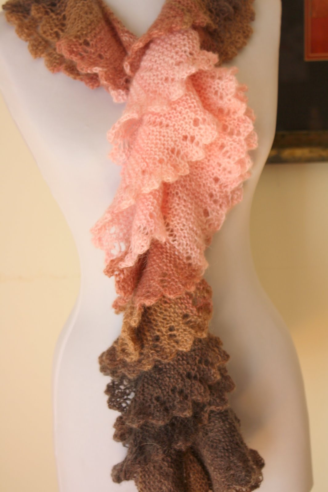 All Knitted Lace Knitted Flounce Scarf