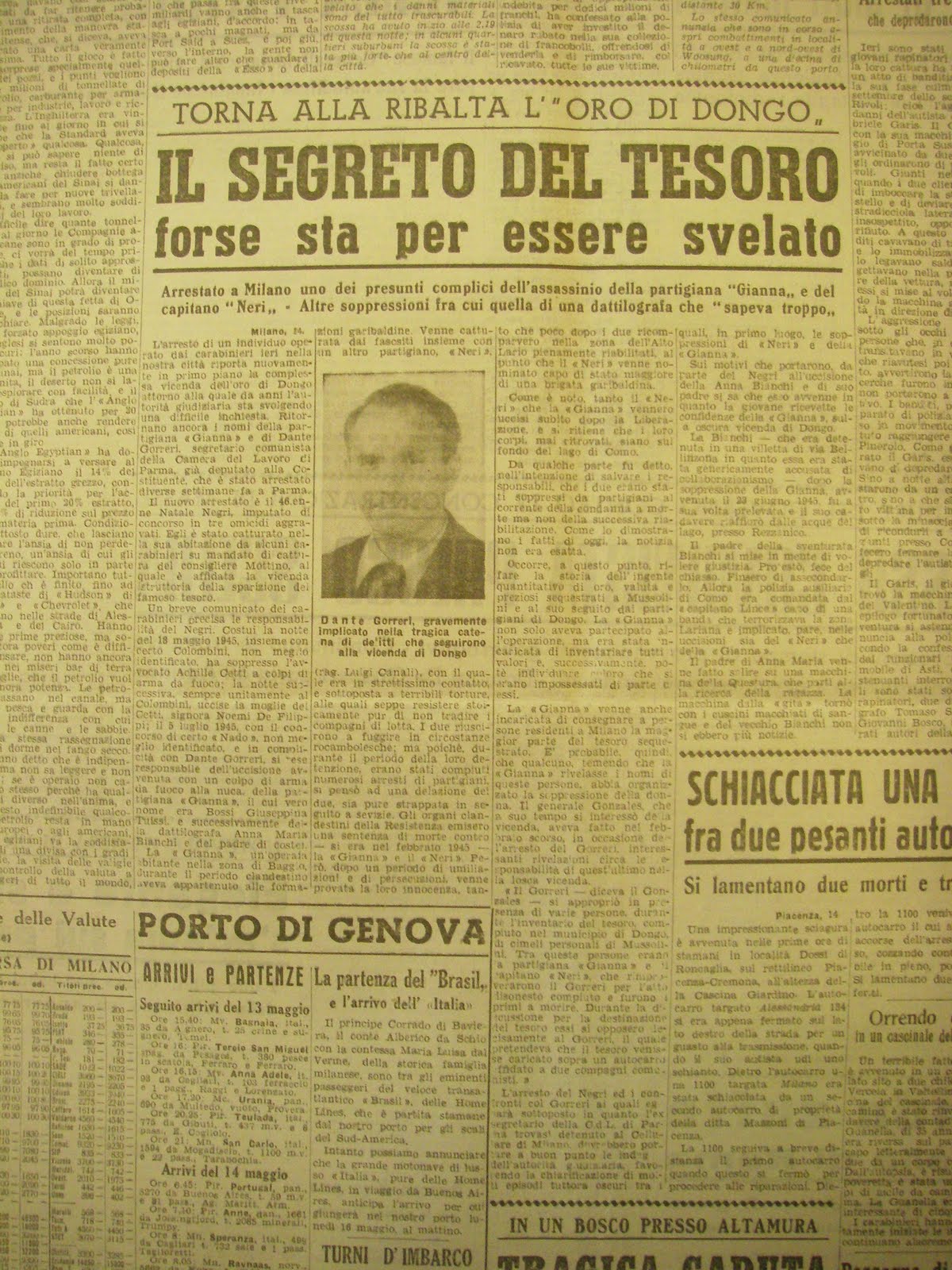 NICOLICKBLOG L'oro di Dongo