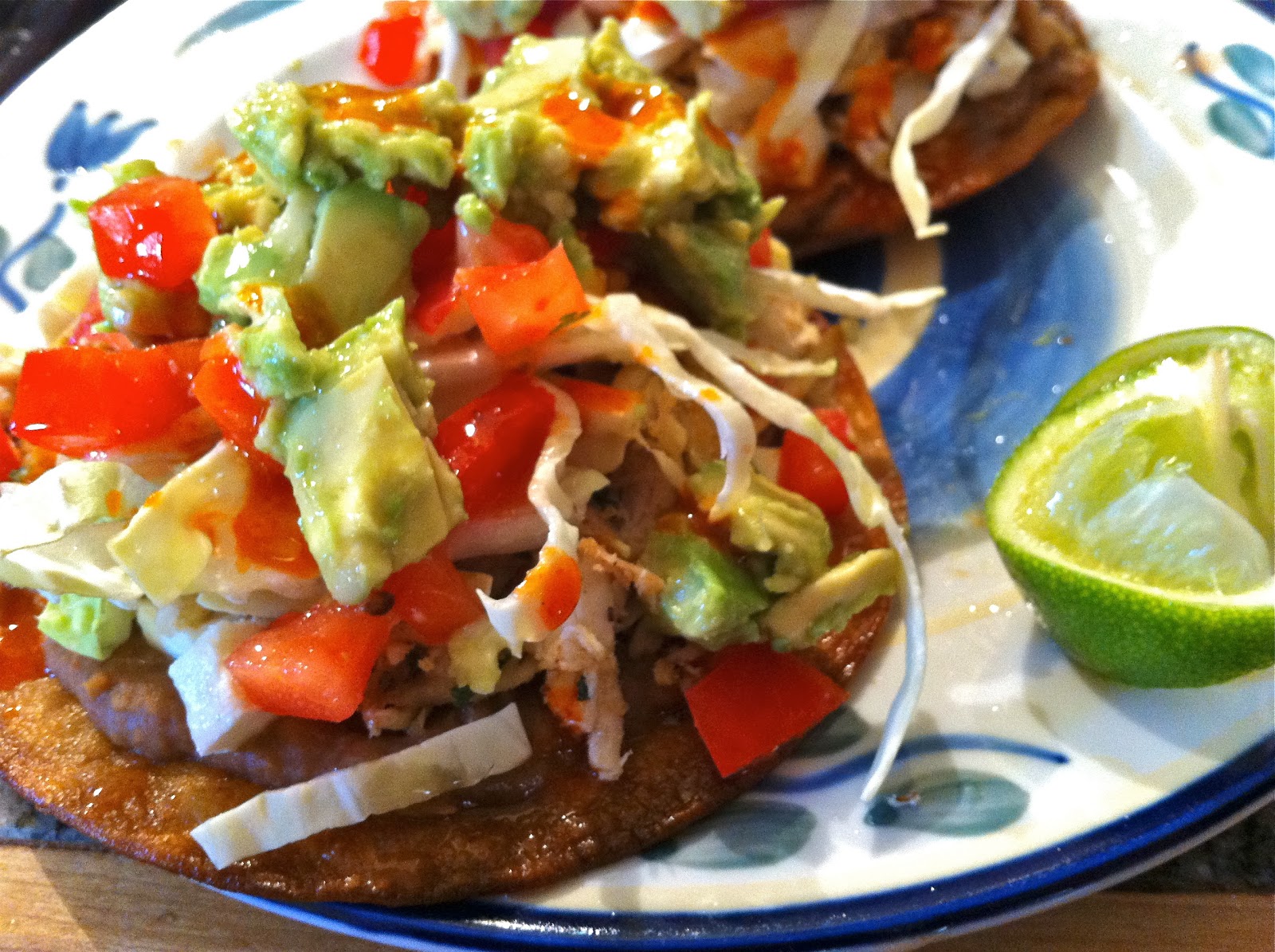 LaraThalice Chipotle Chicken Tostadas