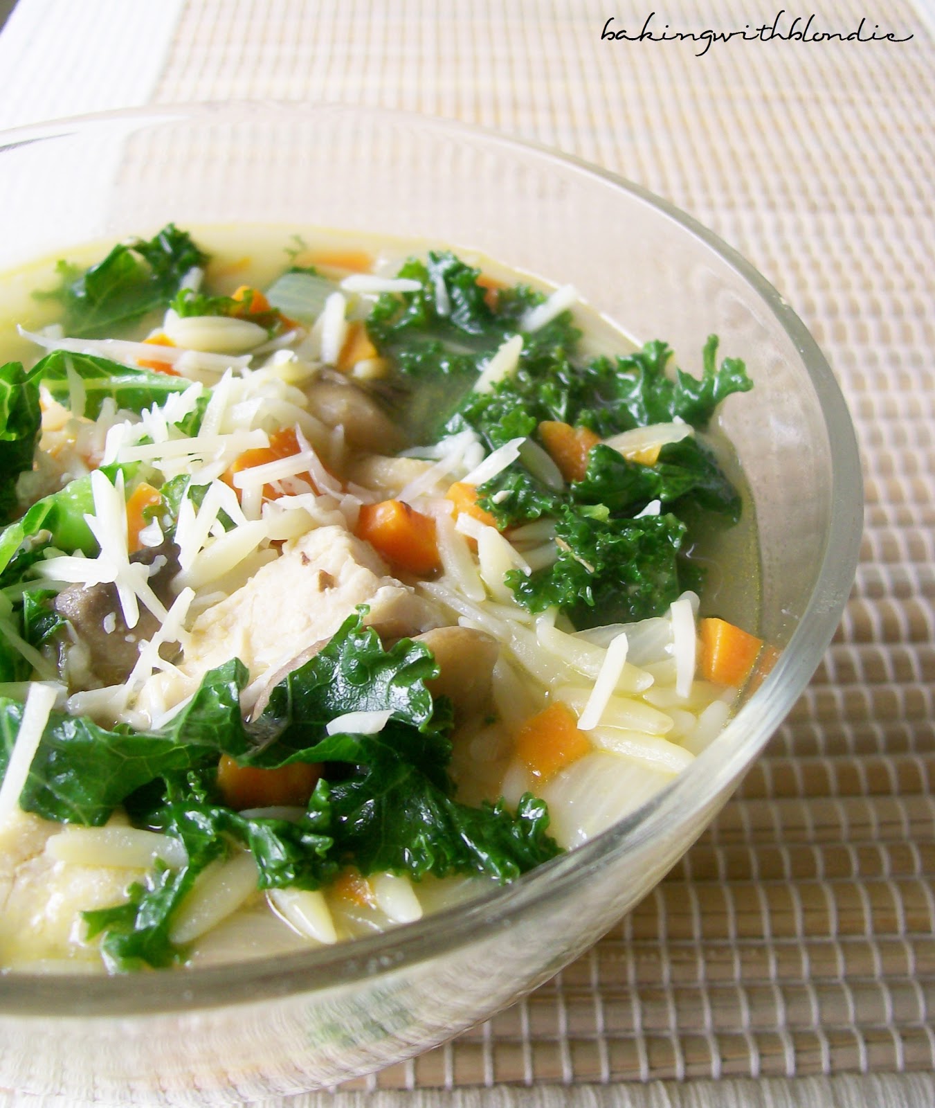 Chicken and Orzo Soup with Kale
