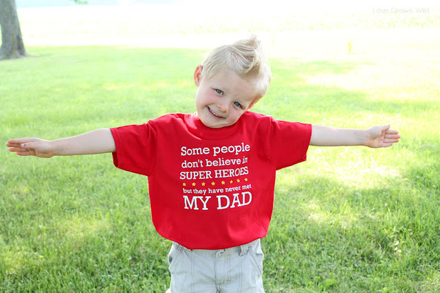 Make your own Super Hero Dad T-Shirt for Kids - Perfect for Father's Day! 