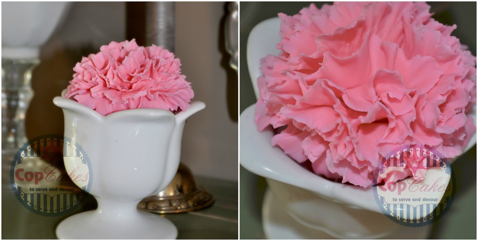Copcakes Simple Fondant Carnation Tutorial