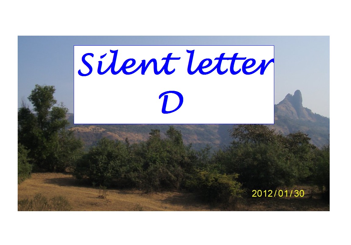 Silent Letters in English Words: Silent Letter D