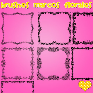 Pinceles de marcos florales para Photoshop