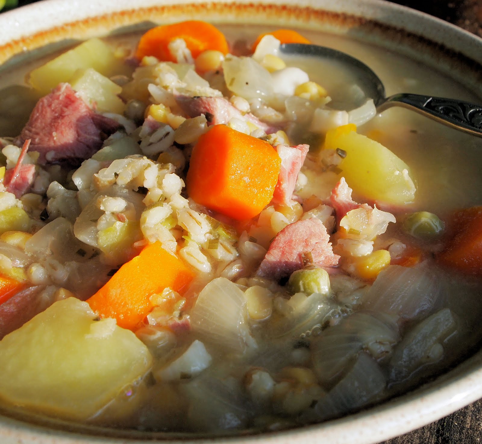 Soup for Saturday Farmhouse Style Ham and Split Pea Soup with Thyme