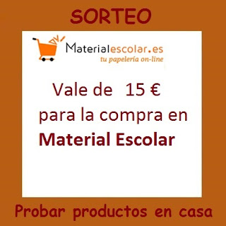 Sorteo Vale de 15€ para la compra en Material Escolar