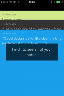NOTED : A simple gestured based FREE note taking App for your iPhone, iPad and iPod Touch