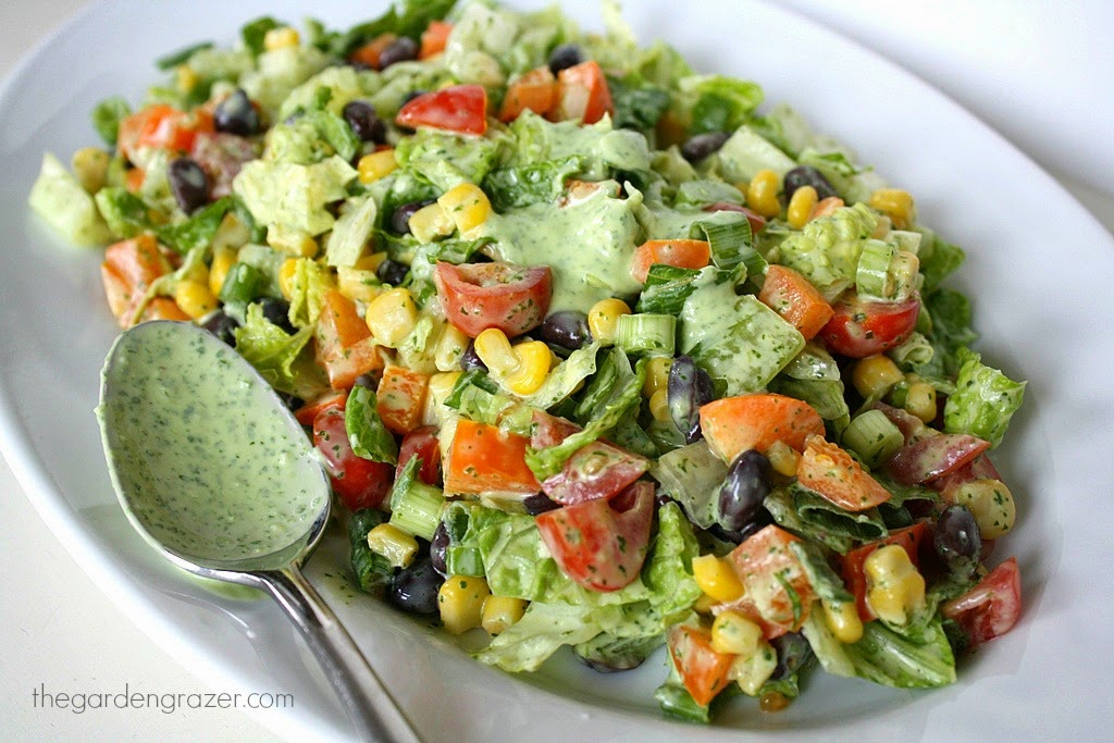 The Garden Grazer Southwestern Chopped Salad with Cilantro Dressing
