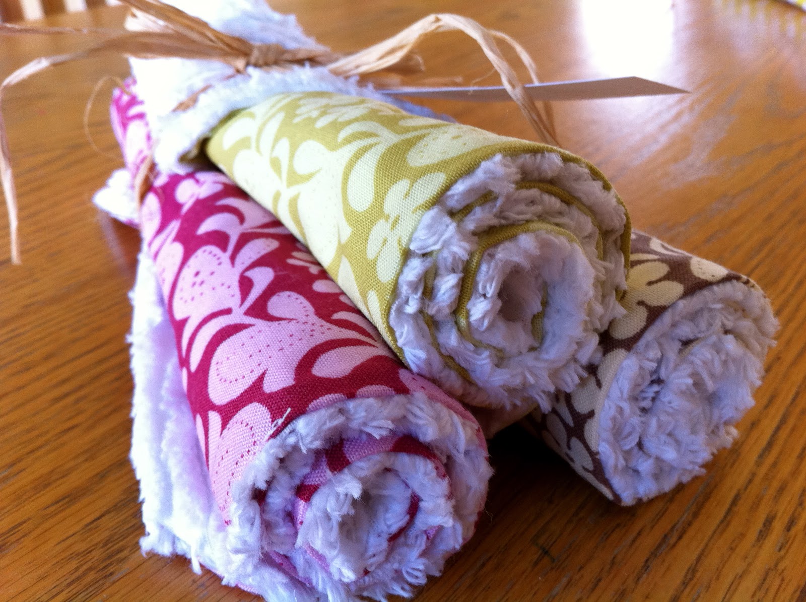 The Blue Basket Tutorial burp cloths