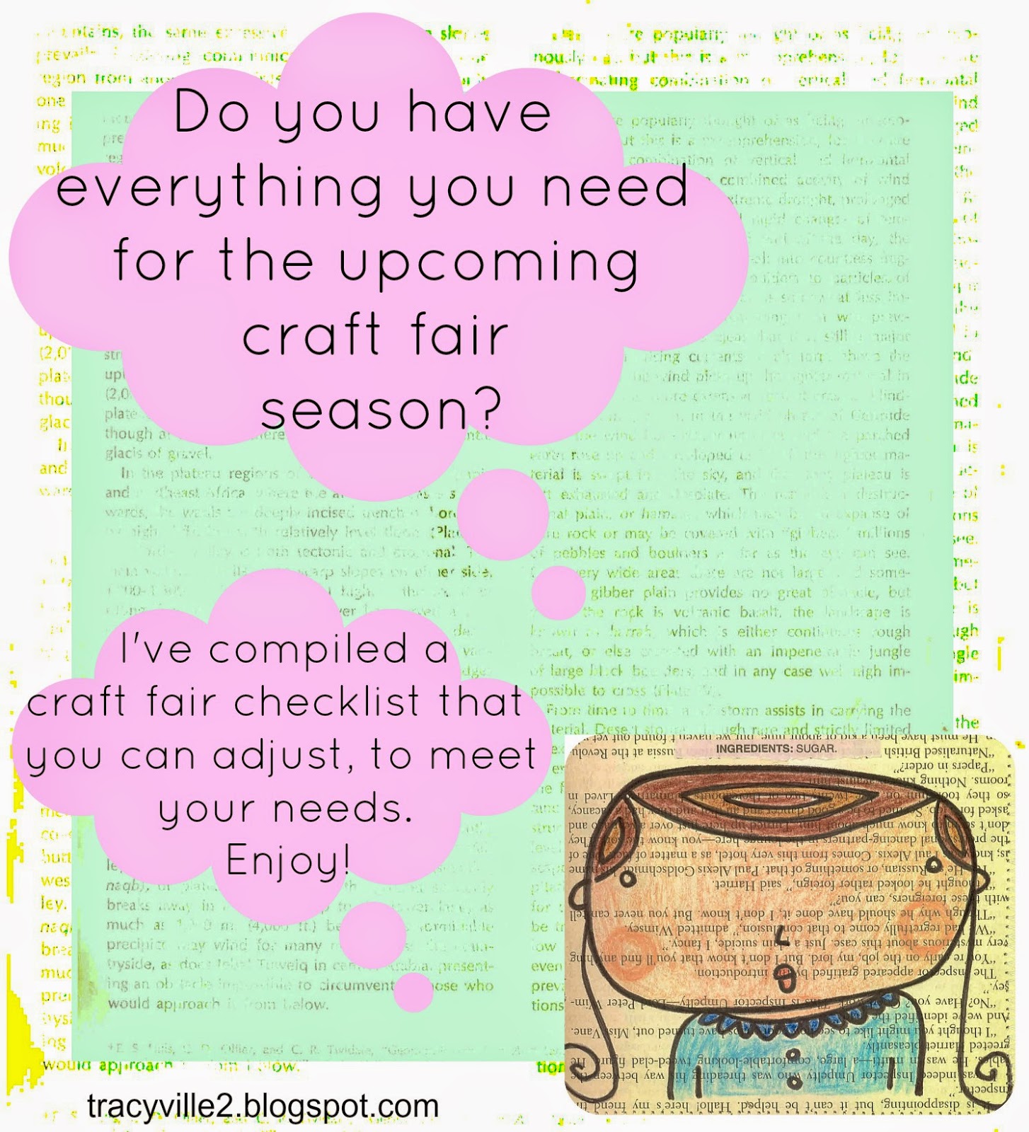 Tracyville: Biz Whiz: Checklist For Preparing For A Craft Fair