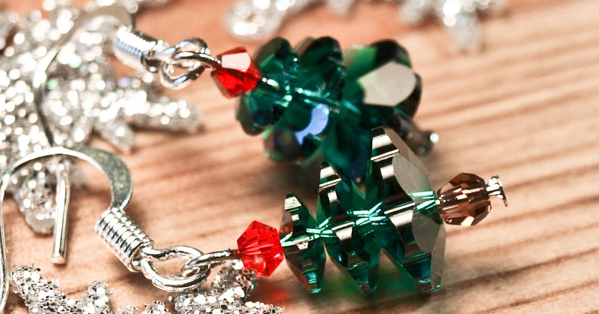 CookLoveCraft Swarovski Christmas Tree Earrings Step by Step Guide
