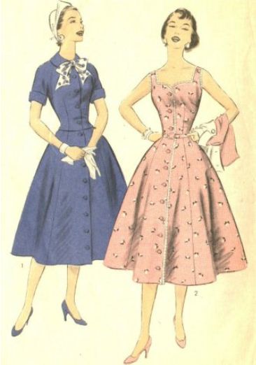 roupas femininas dos anos 50